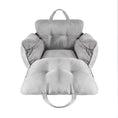 Afbeelding geladen in Galerij-viewer, Luxury grey car dog bed with handles, extra padding, and water-resistant fabric for comfort and safety.