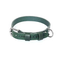 Afbeelding geladen in Galerij-viewer, Green Double Trouble halsband leather dog collar with silver hardware by Cooper & Quint