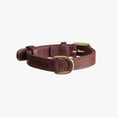Afbeelding geladen in Galerij-viewer, Hondenhalsband bordeaux van Luxe leer