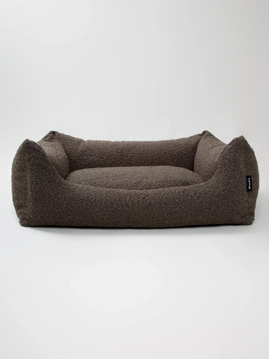 BILLY Bouclé Hondenmand Mocca; luxe en comfortabel hondenbed in zachte bouclé stof.