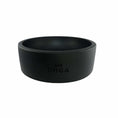 Afbeelding geladen in Galerij-viewer, Luxury black concrete dog bowl by DOGA, handmade in the Netherlands, elegant and durable design.