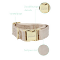 Afbeelding geladen in Galerij-viewer, Hondenhalsband beige satijn