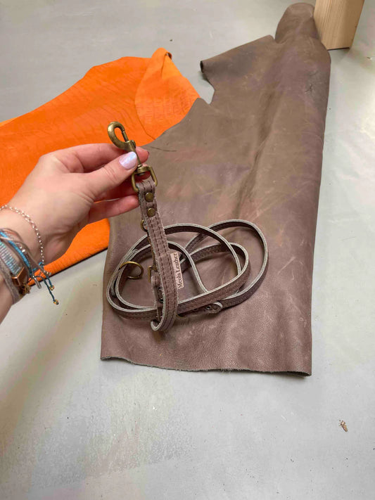 Verstelbare leren hondenriem