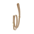 Afbeelding geladen in Galerij-viewer, Hondenlijn van zand/taupe luxe leer met gouden hardware.
