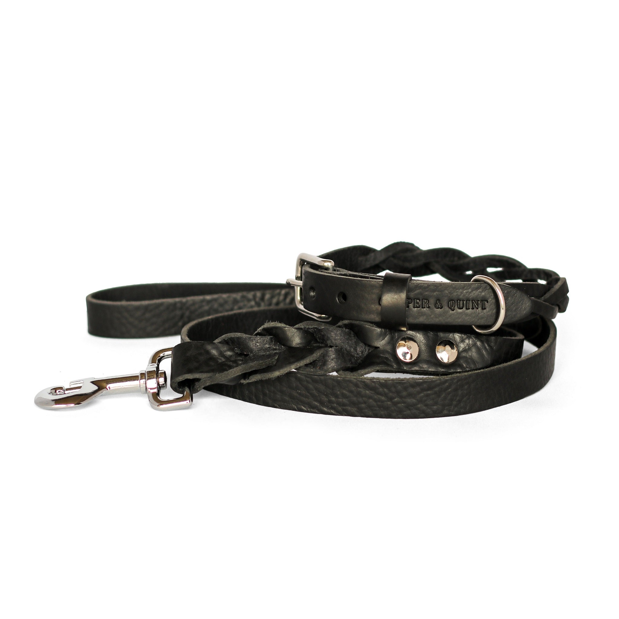 Twisted Hondenriem Zwart - Cooper & Quint