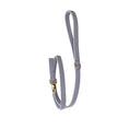 Afbeelding geladen in Galerij-viewer, Lila hondenriem van luxe leer met gouden hardware.
