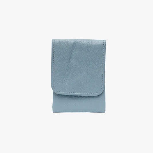 Poepzakhouder Licht blauw Leer