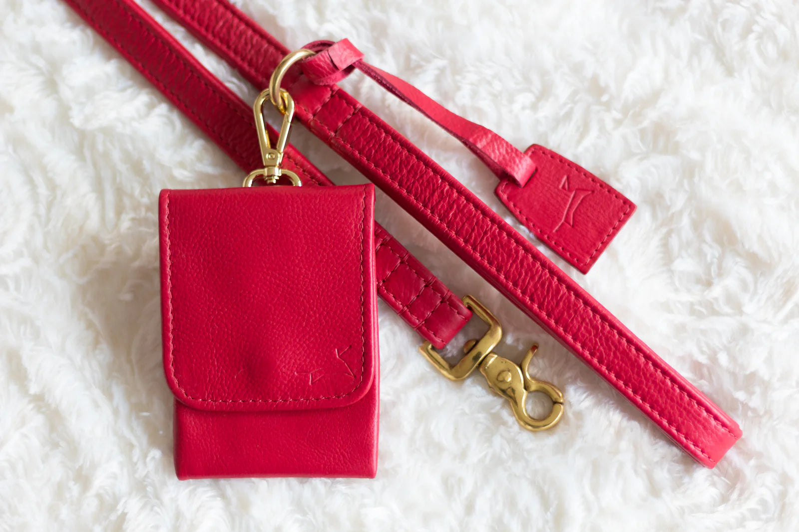 Hondenriem Royal Red leer