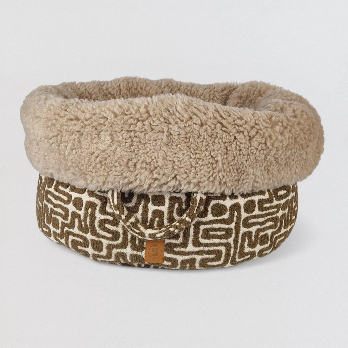 POOCH POUCH Marrakesh Olive ronde Hondenmand