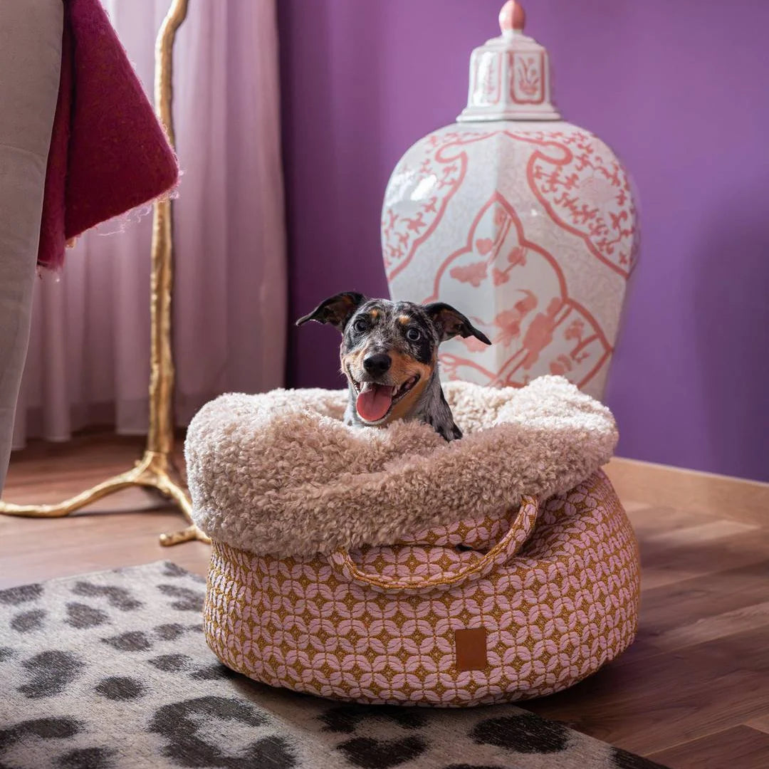 POOCH POUCH Limited edition rosedust ronde Hondenmand