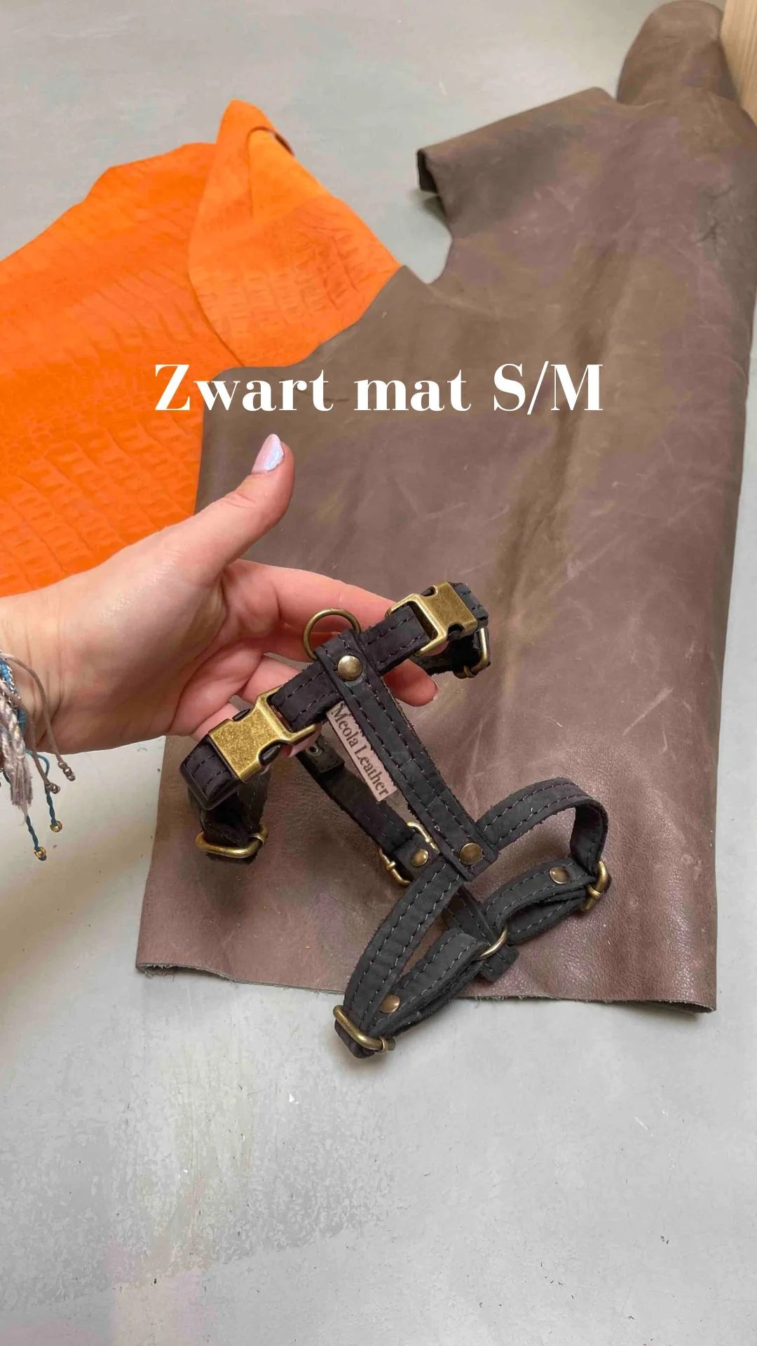 Handgemaakte Leren Y-tuigen Standaard