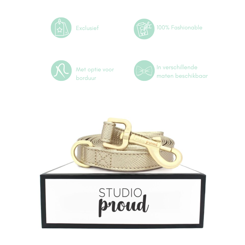 Hondenriem Gold Snake