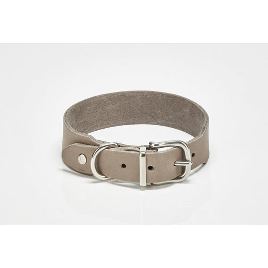 GIRO hondenhalsband grijs duurzaam leer elegant ontwerp